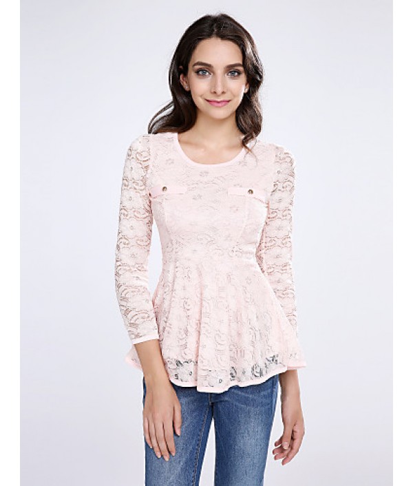 Women's Lace Pink/White/Black Blouse, U ...